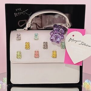Betsey Johnson Satchel Bag Gummy Bear Top Handle Crossbody Purse Candy Coquette